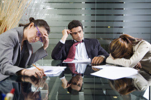 Office life: business team during a meeting